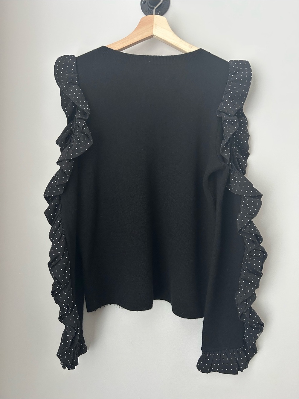 Club Monaco Cold-Shoulder Ruffle Sweater - Picture 4 of 11